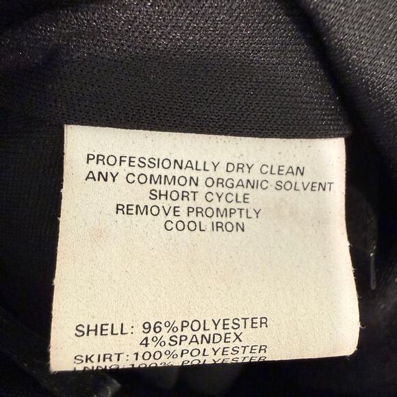 Jessica McClintock Dress Size 14 Black Rhinestones Sequins Asymmetrical - Picture 8 of 16